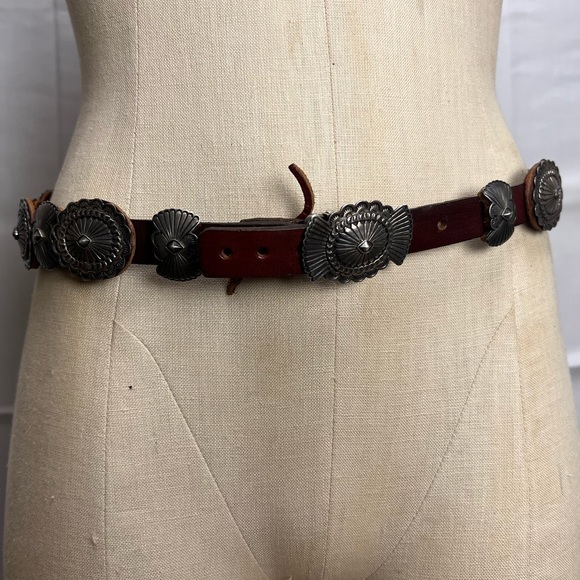 Navajo Sterling Silver Concho Belt